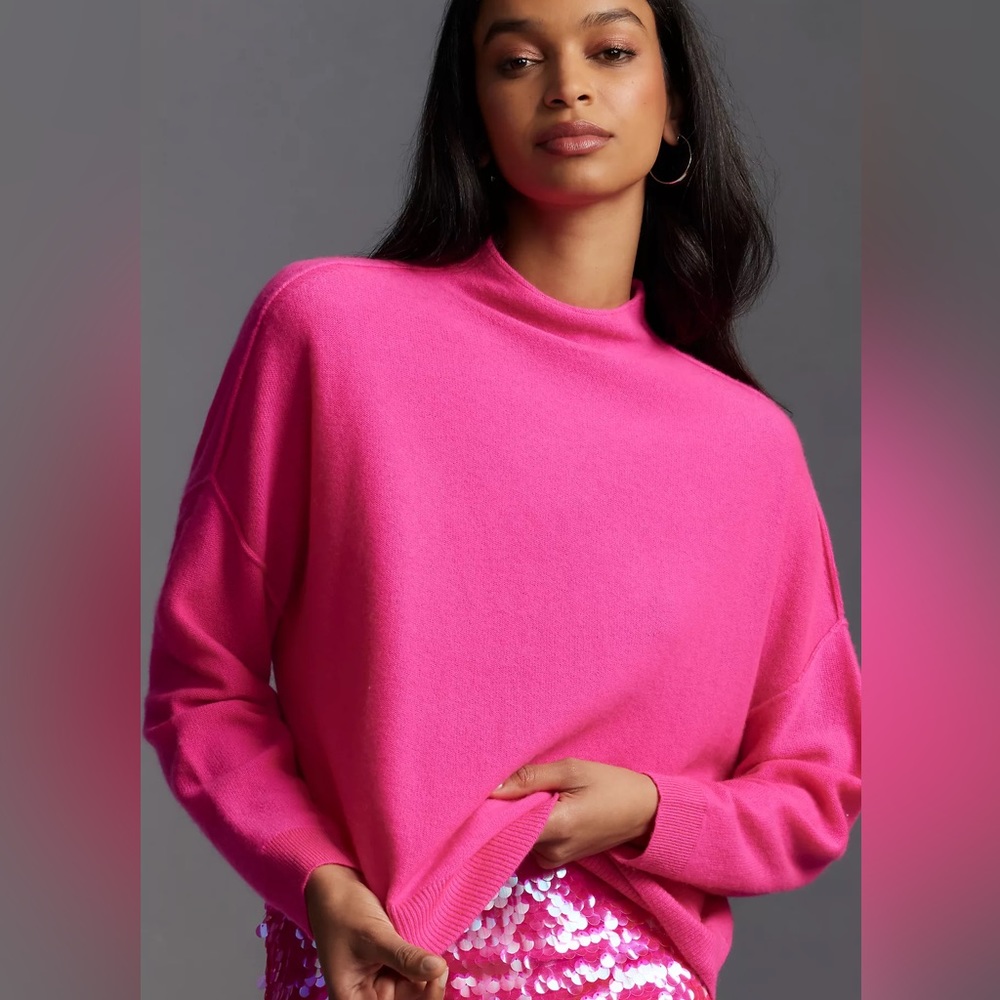 The Alani Cashmere Mock-Neck Sweater by Pilcro